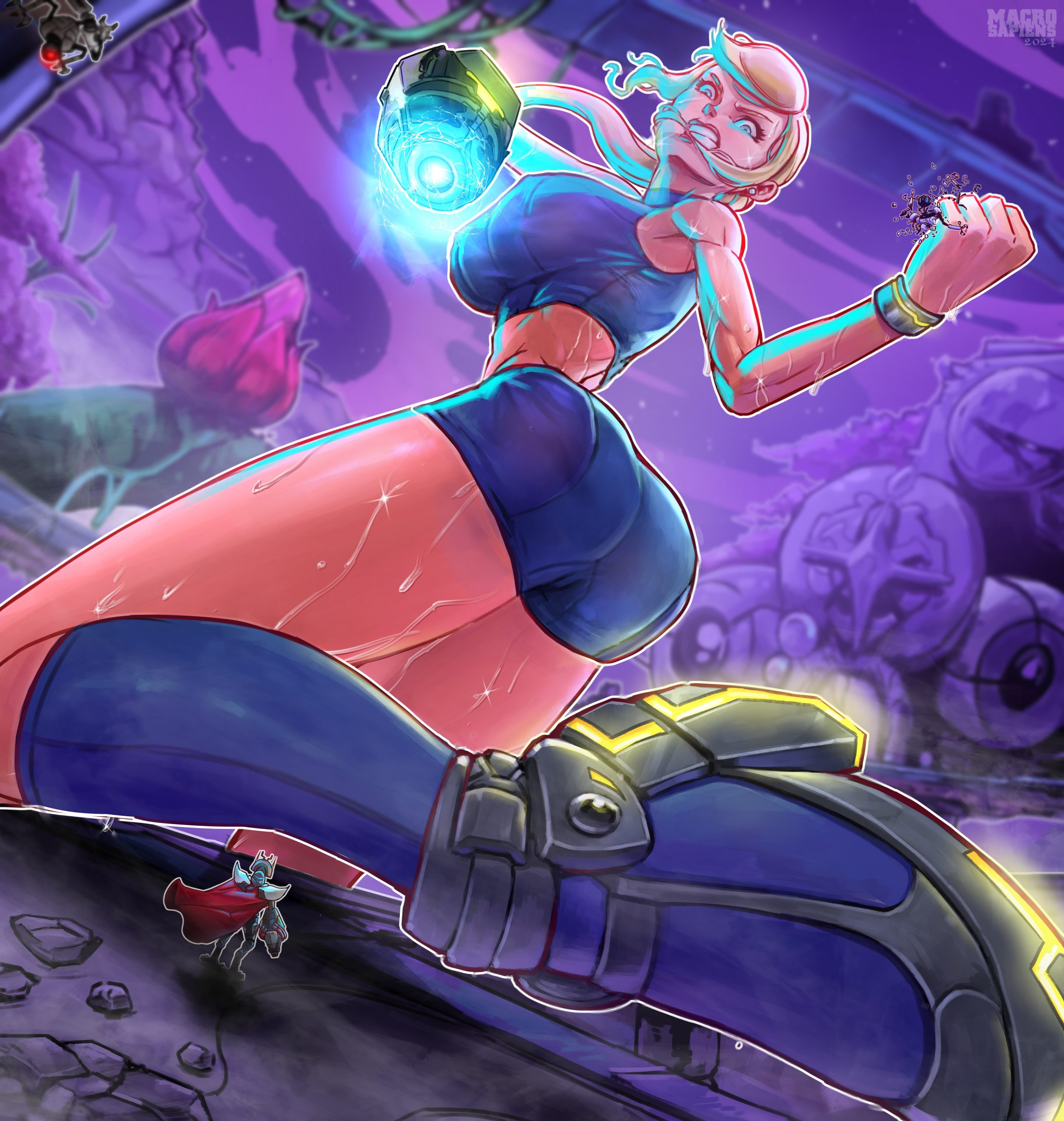 SAMUS ARAN | METROID 5 Giantess Samus with short suit