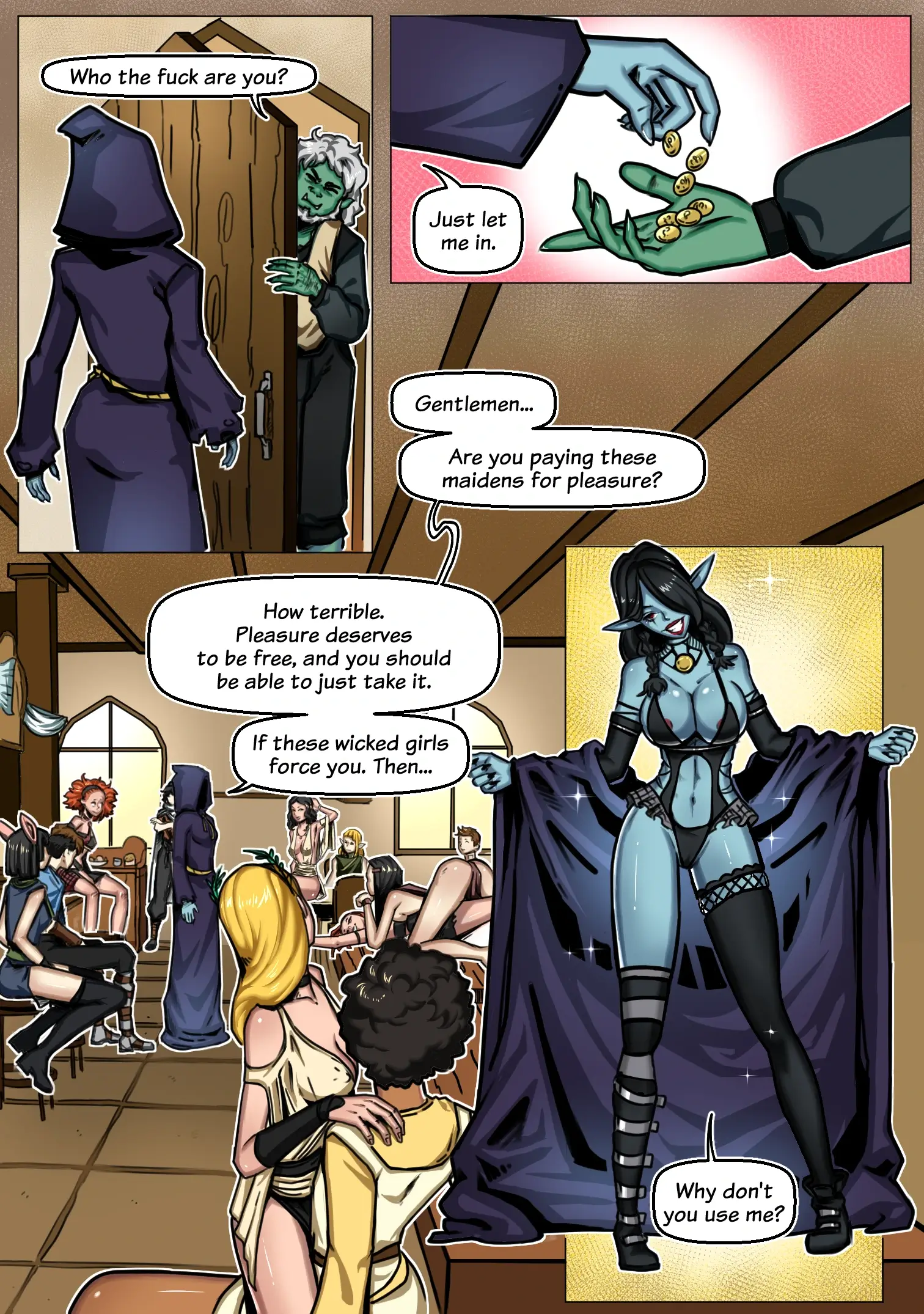 Elowen's Magic Potion Giantess Comic Page 3