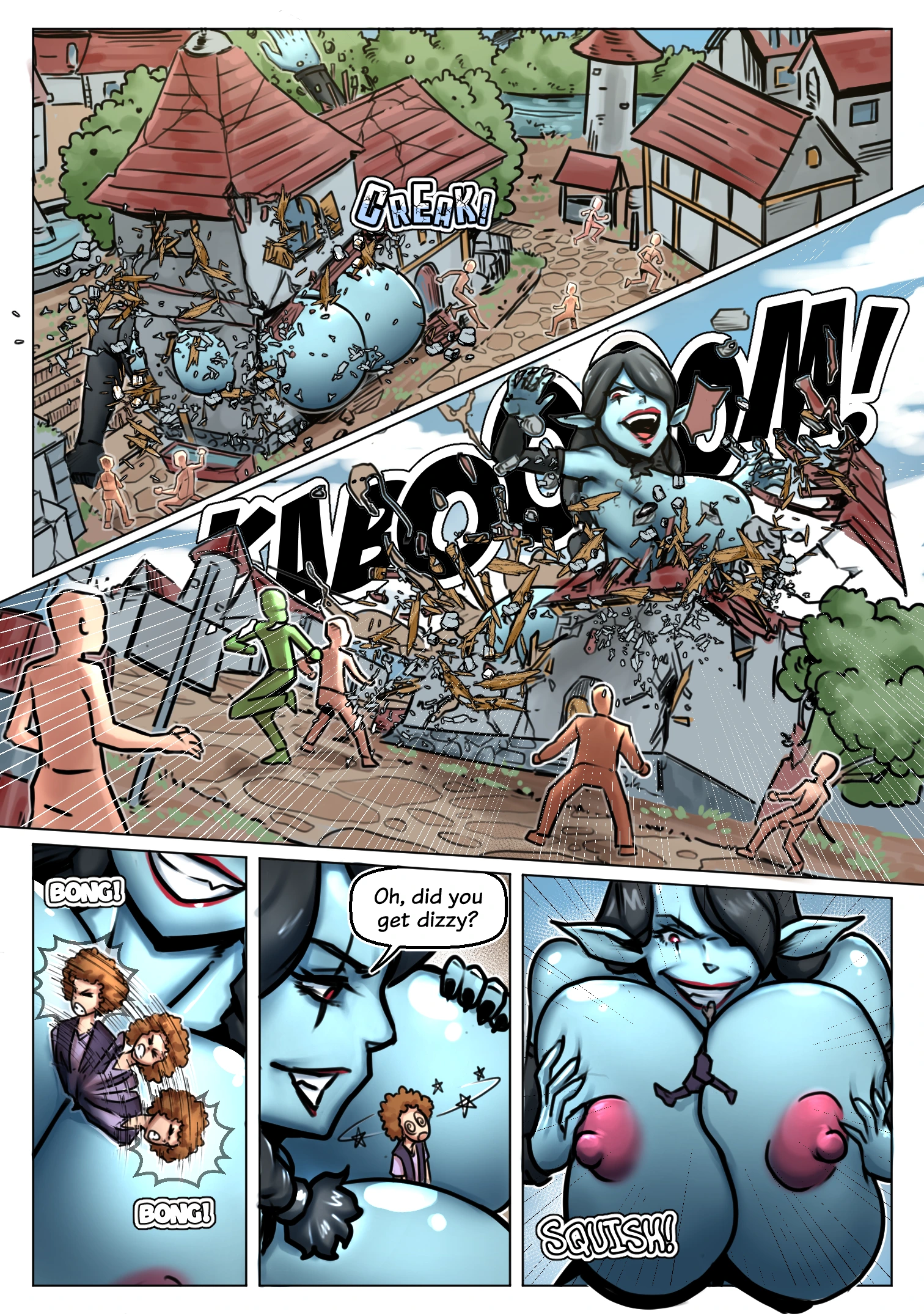 Elowen's Magic Potion Giantess Comic