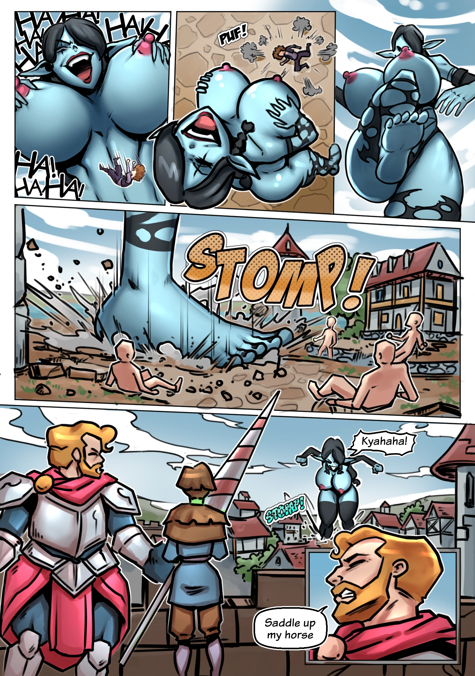 Elowen's Magic Potion Giantess Comic