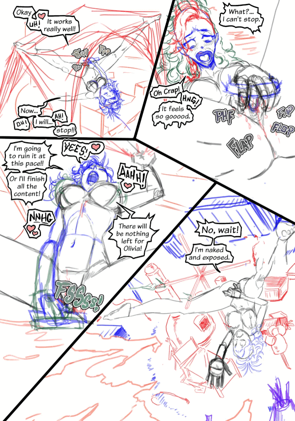 DEVELOPMENT BLOG | ENTRY #4 | GEMMA 1 Process of creation of a page of giantess Gemma's Comic