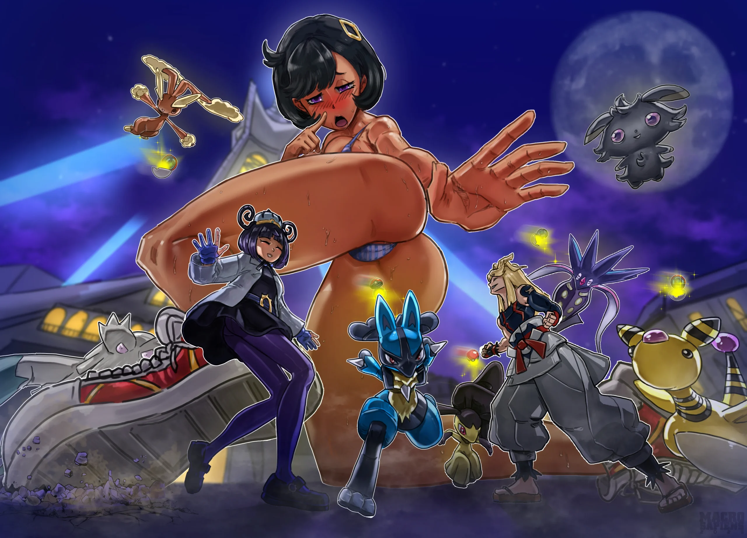 Giantess Emma variation 4 bikini version