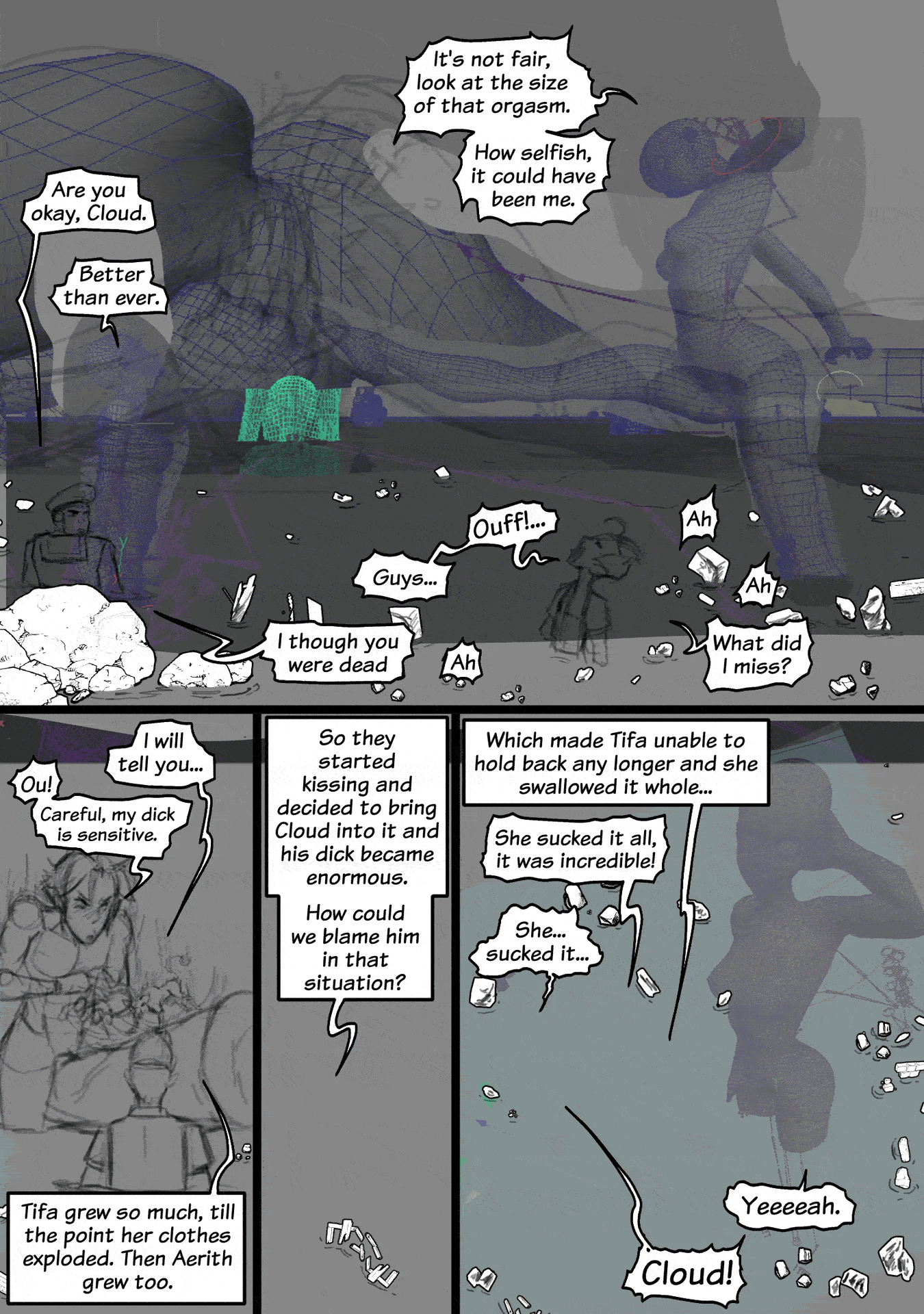 AERITH & TIFA | PROCESS | 24